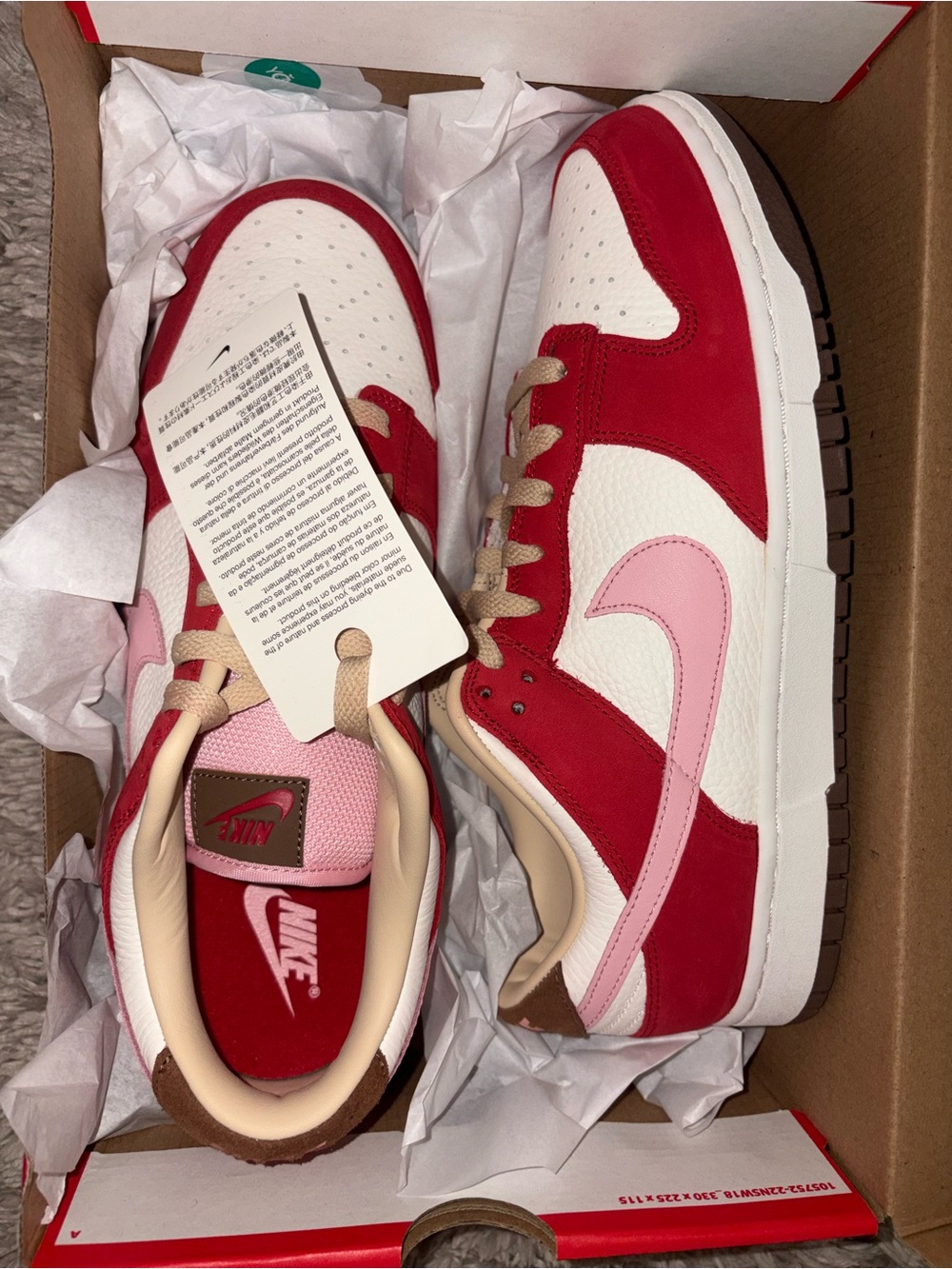 Nike Women’s Low-Top Sneakers in Red, Pink and White